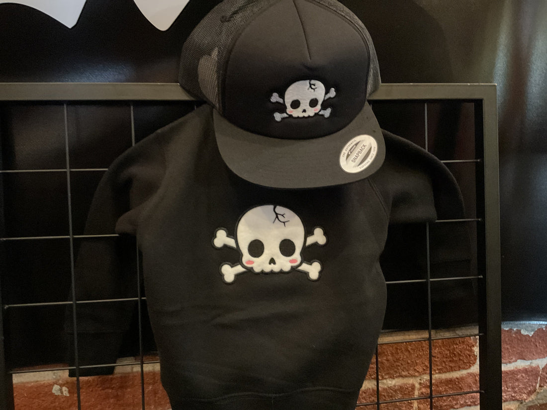 Baby skull Otis hat or shirt